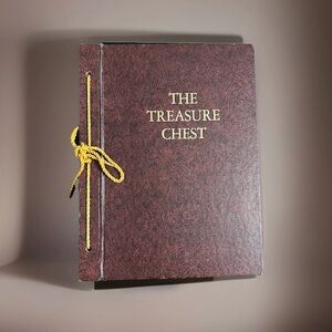 Vtg Leather Inspirational Hardcover Book The Treasure Chest By Charles L Wallis